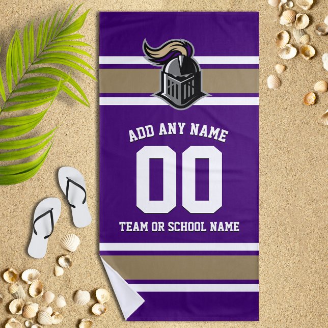 Team Colours and Mascot Personalised Beach Towel (Creator Uploaded)