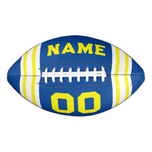 Team Colours Blue and Yellow Football