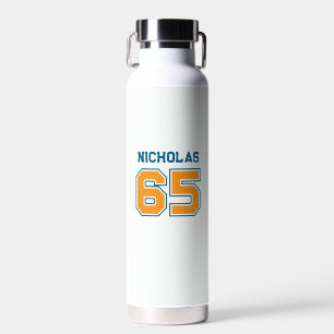 Team Colours Jersey Number Water Bottle