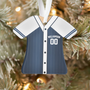 Team Colours Personalised Baseball Jersey Ornament