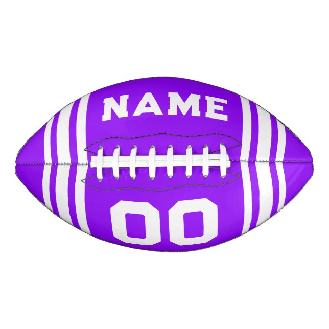 Team Colours Purple and White Football (Front)