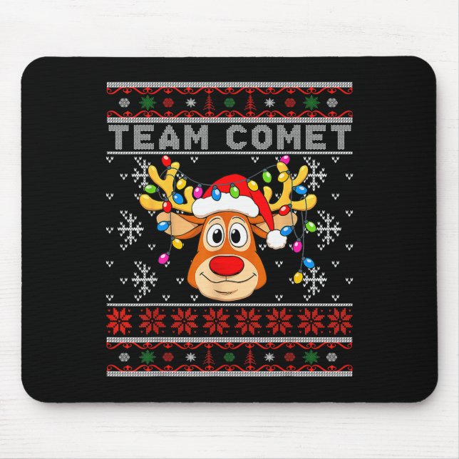 Team Comet Funny Cute Christmas For Kids Adults  Mouse Pad (Front)