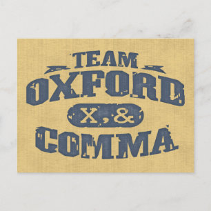 Team Comma Postcard