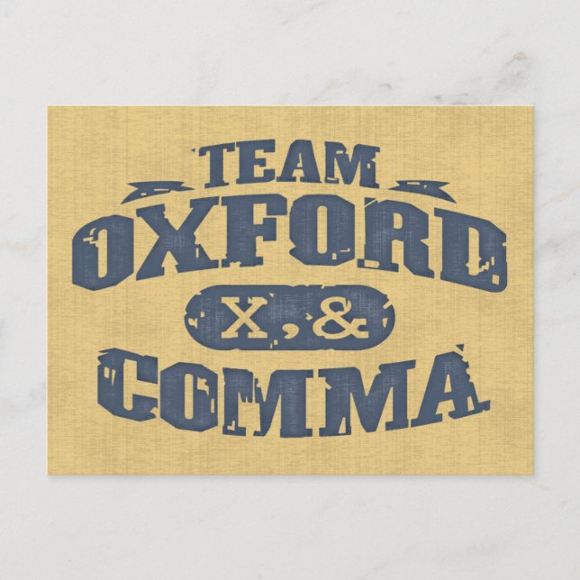 Team Comma Postcard (Front)