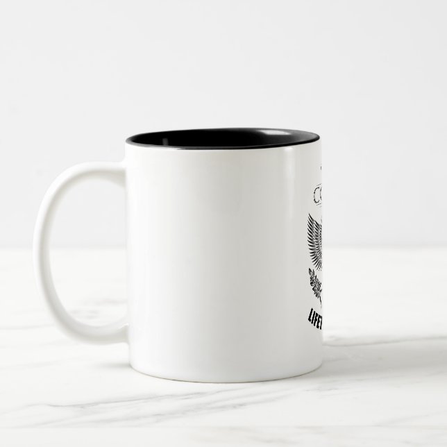 Team Conrad Lifetime member Two-Tone Coffee Mug (Left)
