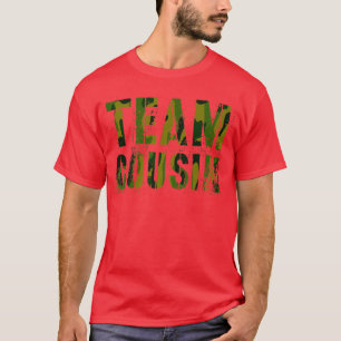 TEAM COUSIN Camo Funny Grandma Granddad Reeducatio T-Shirt