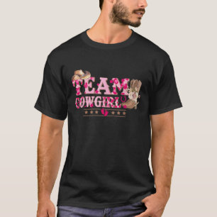 Team Cowgirl Baby Gender Reveal Outfit Tee Western