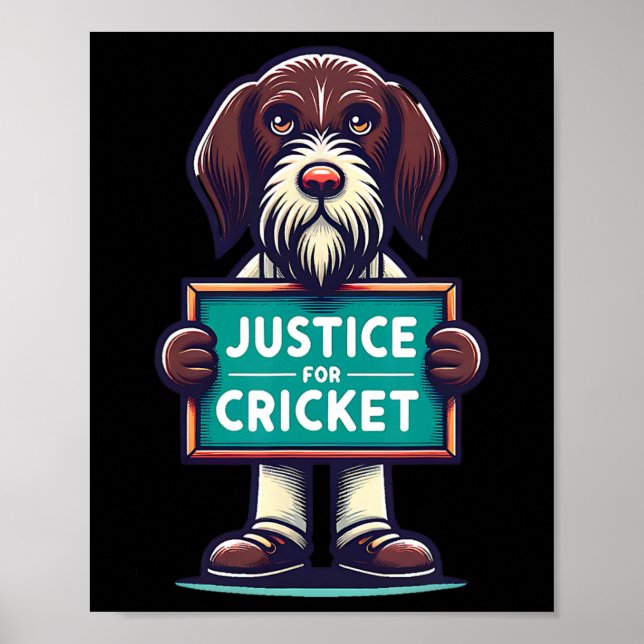 Team Cricket Hunting Squad Funny Retro  Poster (Front)