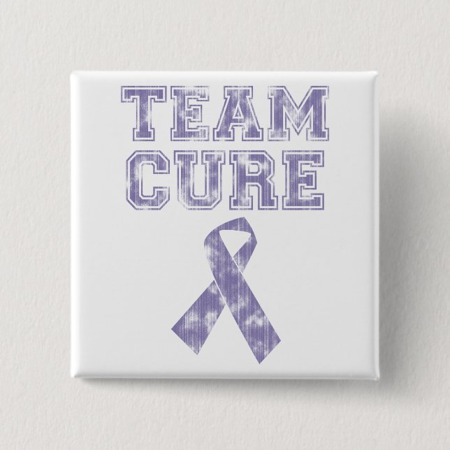 Team Cure (Periwinkle) 15 Cm Square Badge (Front)