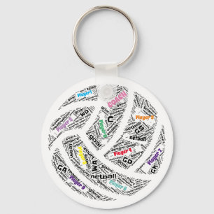 Team Customised Netball Key Chain