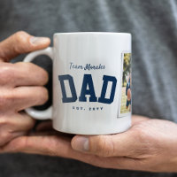Team dad family name one photo sporty navy