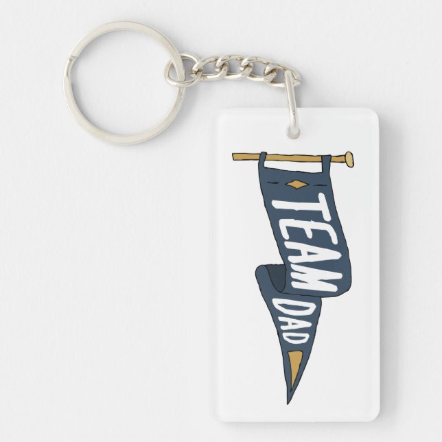 Team Dad Strong Dads Team Father Dad Team Key Ring (Front)