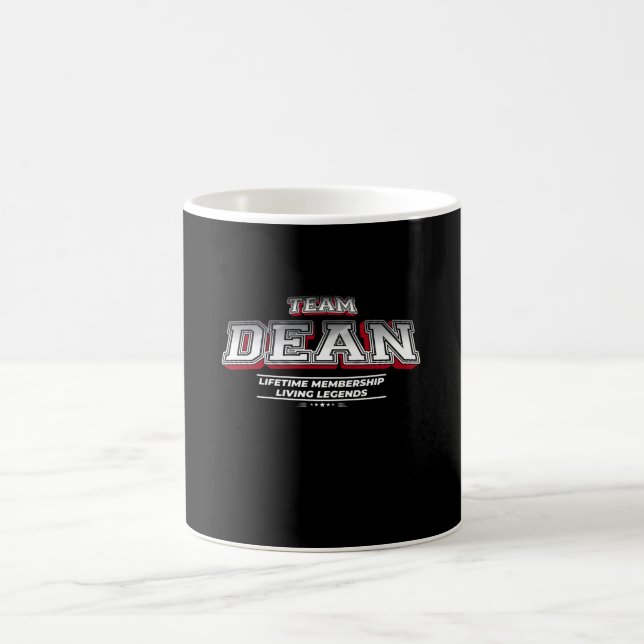 Team DEAN Family Surname Last Name Member Coffee Mug (Center)