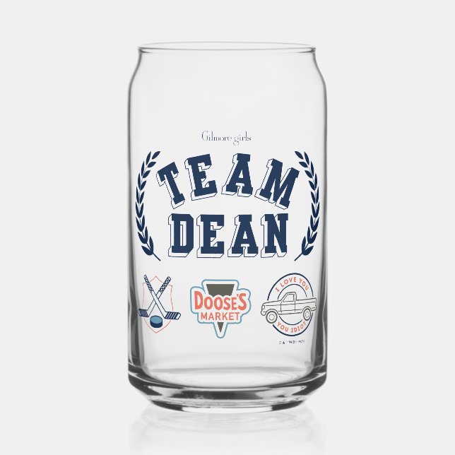 Team Dean Gilmore Girls Design Can Glass (Front)