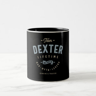 Team Dexter Lifetime Member Personalised Name Two-Tone Coffee Mug