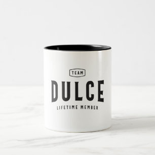 Team Dulce Lifetime Member Personalised Name Two-Tone Coffee Mug
