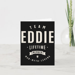 Team Eddie Lifetime Member Funny Name Eddie Sticke Card