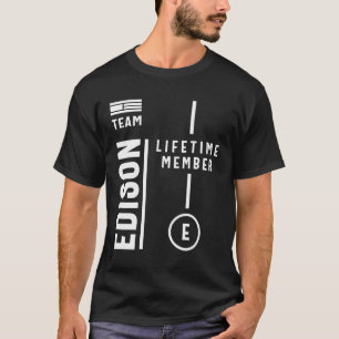 Team Edison Lifetime Member Personalised Name T-Shirt