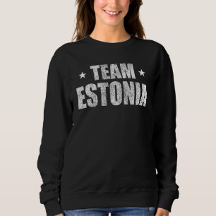 Team Estonia Patriotic Country Support Retro Sweatshirt