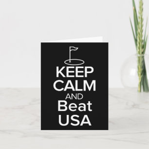 Team Europe Keep Calm And Beat Usa Golf Cup Card
