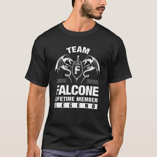 Team Falcone Lifetime Member   T-Shirt (Front)
