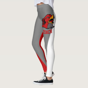 Team & Fan Red/Grey/White Mascot Leggings