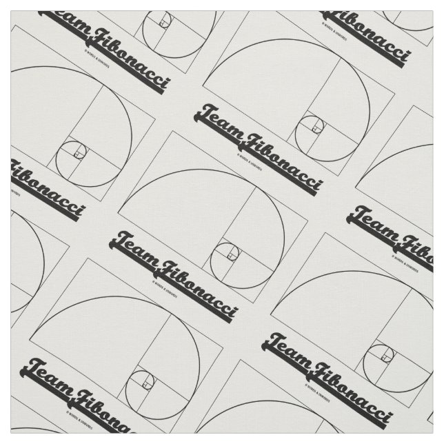 Team Fibonacci (Fibonacci Spiral) Fabric (Swatch)