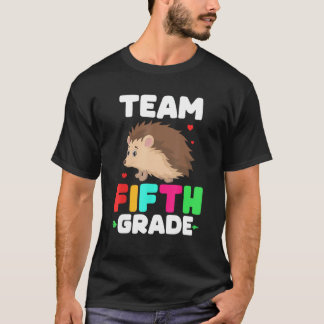Team Fifth Grade Cute Hedgehogs Matching Students  T-Shirt