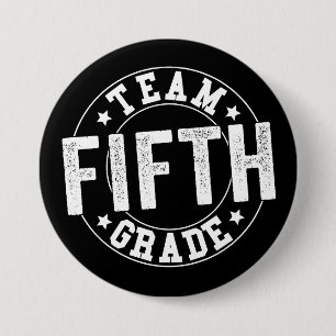 Team Fifth Grade Funny Retro Teacher Student Gift 7.5 Cm Round Badge