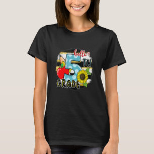 Team Fifth Grade Hello 5th Grade Sunflower Back To T-Shirt