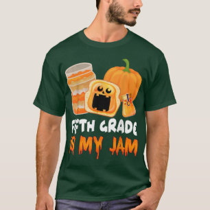 Team Fifth Grade Is My Jam Rainbow Funny Halloween T-Shirt