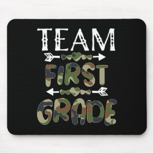 Team First Grade Back To School 1st Day Camo Teach Mouse Pad