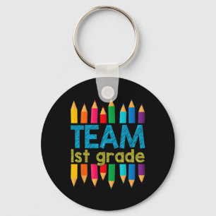 Team First Grade Byck To School 1st Grade Teacher Key Ring