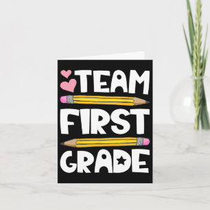 Team First Grade Fun 1st Byck To School Teacher St Card