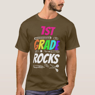 Team First Grade Hello st Grade Rocks Back To Scho T-Shirt