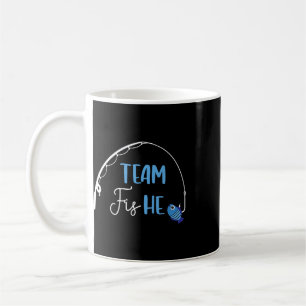 Team Fish He Shirt Fishing Gender Reveal Party Ann Coffee Mug