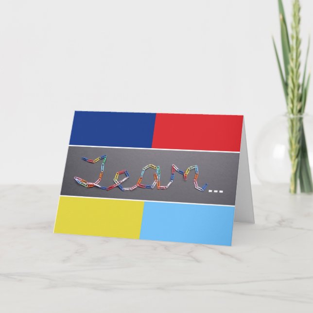 Team Flag Employee Appreciation Thank You Card (Front)