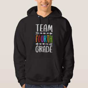 Team Fourth 4th Grade Happy Back To School Teacher Hoodie