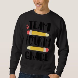 Team Fourth Grade 4th Back To School Teacher Stud Sweatshirt
