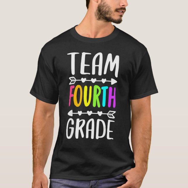 Team Fourth Grade Back To School Fun 4th Grade Tea T-Shirt (Front)