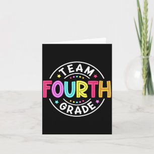 Team Fourth Grade Teacher Back To School 4th Grade Card