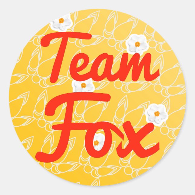Team Fox Classic Round Sticker (Front)