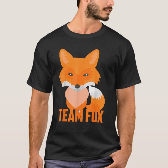 Team Fox Cool Funny I Heart Foxes Gift T-Shirt (Front)