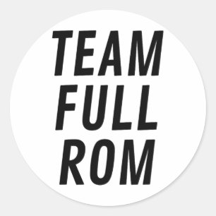 Team Full Rom Fitness Bodybuilding Gym  Classic Round Sticker