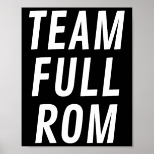 Team Full Rom Fitness Bodybuilding Gym Team Full R Poster