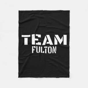 Team Fulton Unique Personalised Matching Family Fleece Blanket