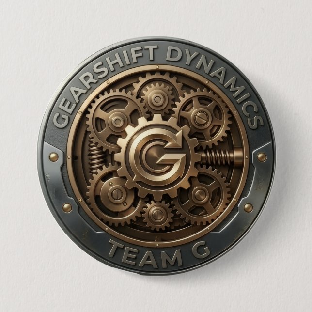 Team G – Gearshift Dynamics Emblem | High Performa 7.5 Cm Round Badge (Front)