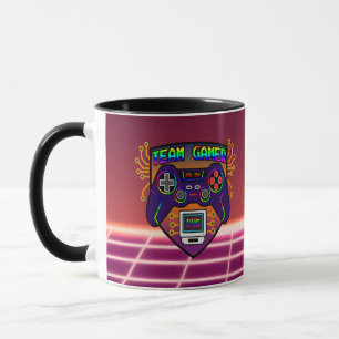 Team Gamer, retro style video games retro controll Mug