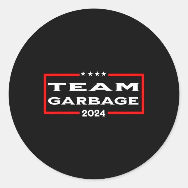 Team Garbage 2024 2  Classic Round Sticker (Front)
