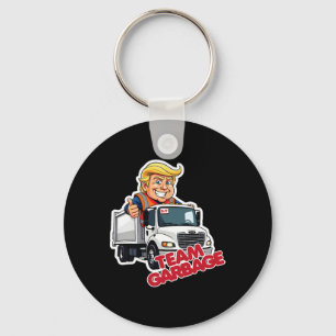 Team Garbyge 2025 Presidential Election Cute Trump Key Ring